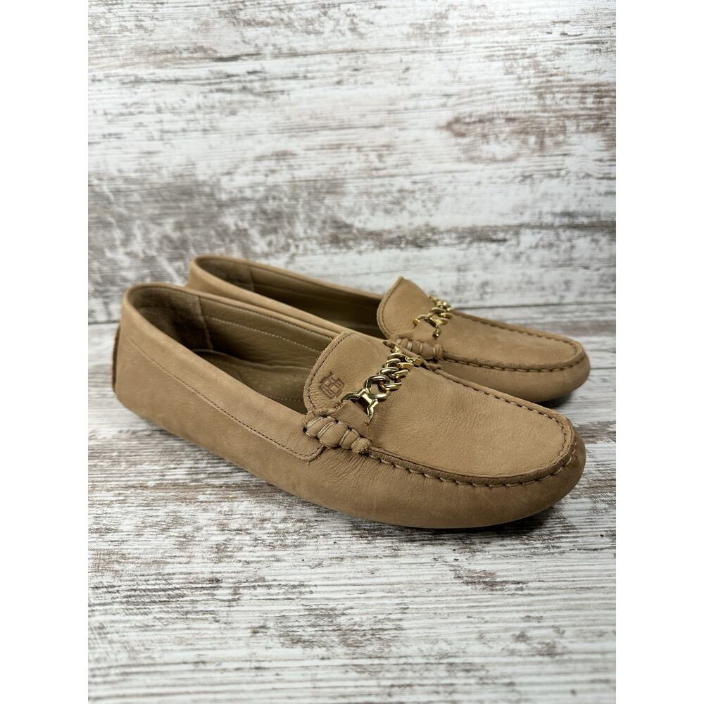 Women's G.H.Bass Brown Soft Leather Dylan Chain Loafer Sz 8.5 EUC!